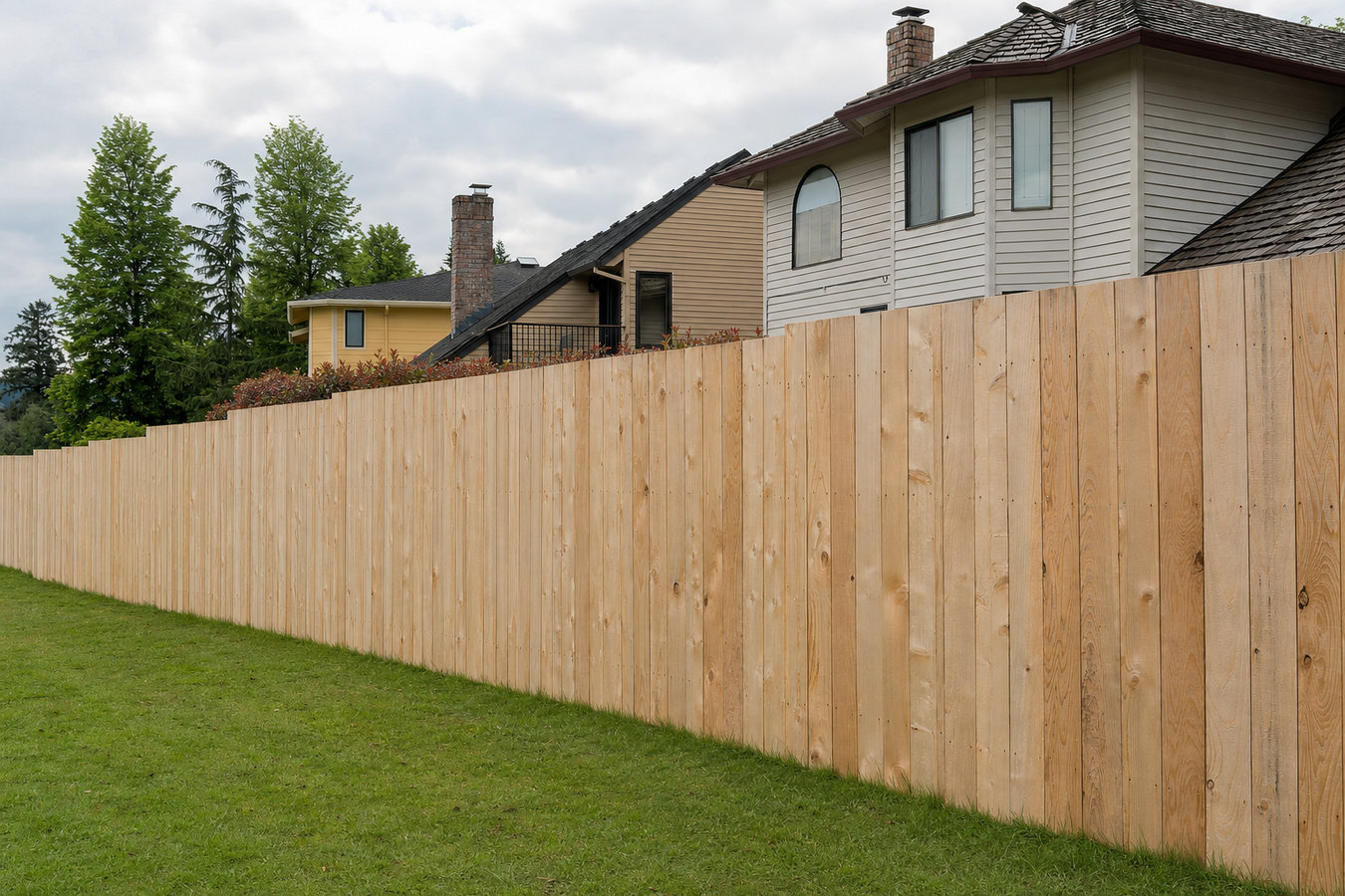 Wood and privacy fence installation